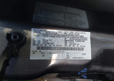 2013 Ford C-Max Hybrid Se from USA, damaged, VIN 1FADP5AU5DL502475
